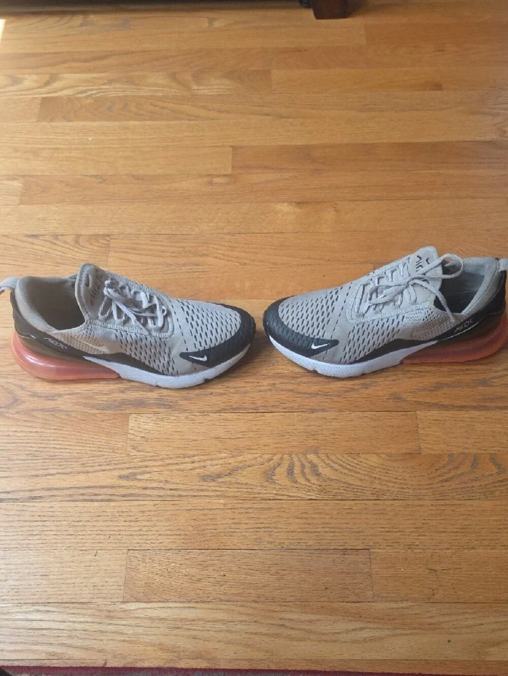 Nike Grey and Pink Air Max 270 Trainers